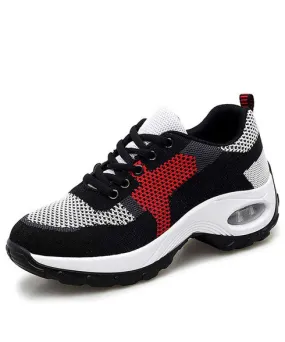 Multi Color Double Rocker Bottom Sneaker in Black