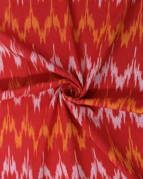 Multicolor Cotton Ikat Fabric