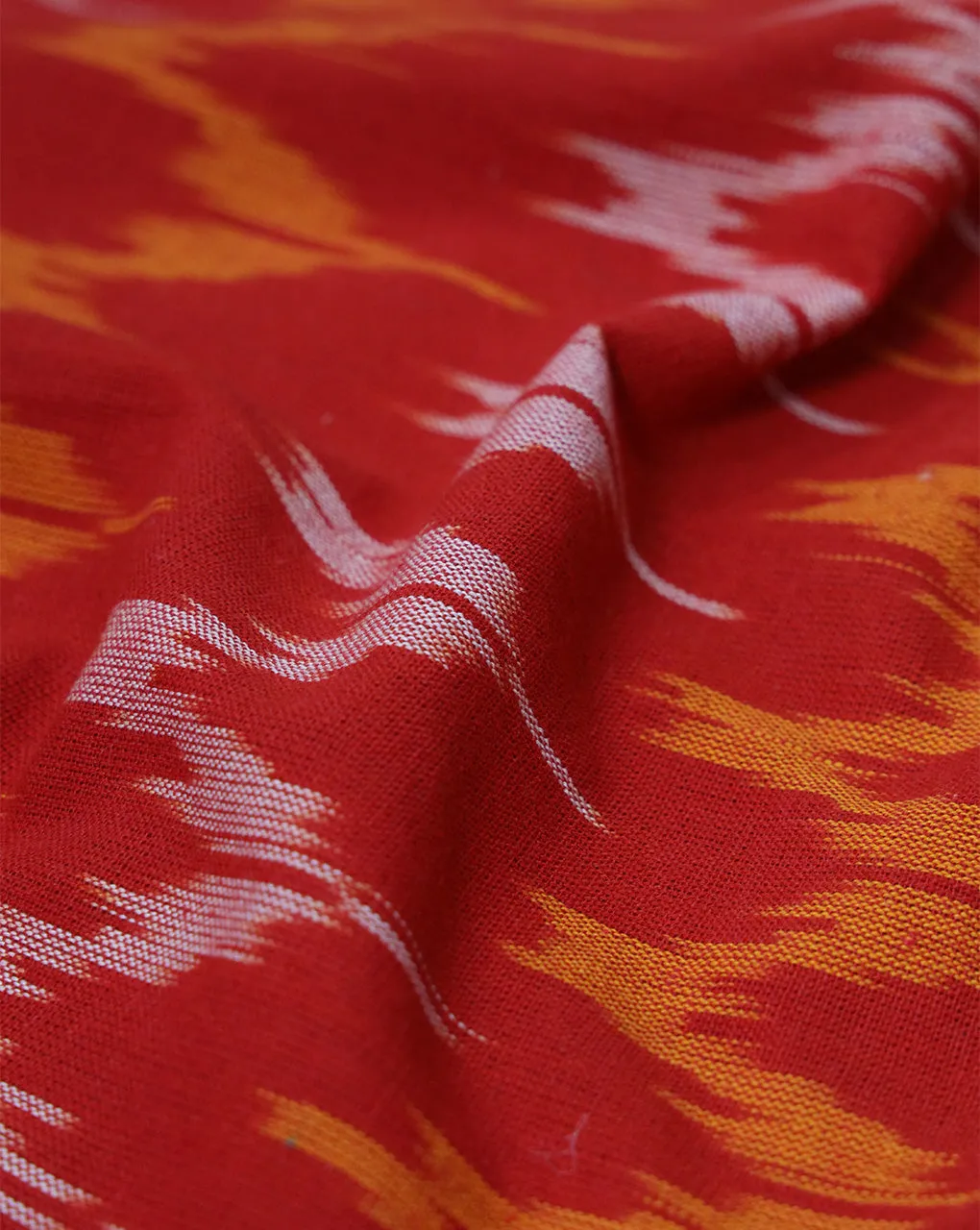 Multicolor Cotton Ikat Fabric