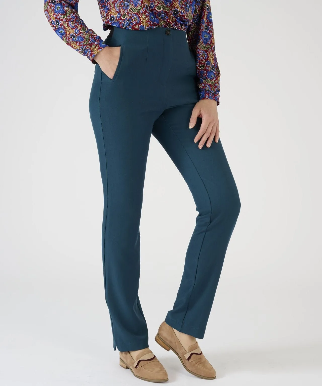 Slim Fit Tummy-control Trousers