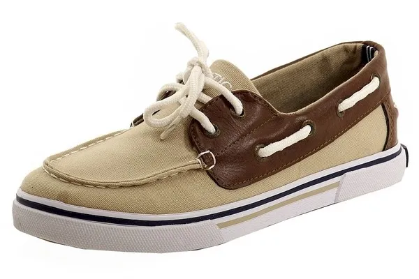 Nautica Boy's Galley Fashion Moc Toe Lace Up Boat Shoes (Youth Sizes 13-6)