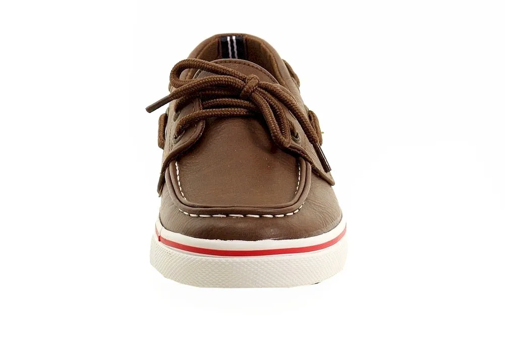 Nautica Boy's Galley Fashion Moc Toe Lace Up Boat Shoes (Youth Sizes 13-6)