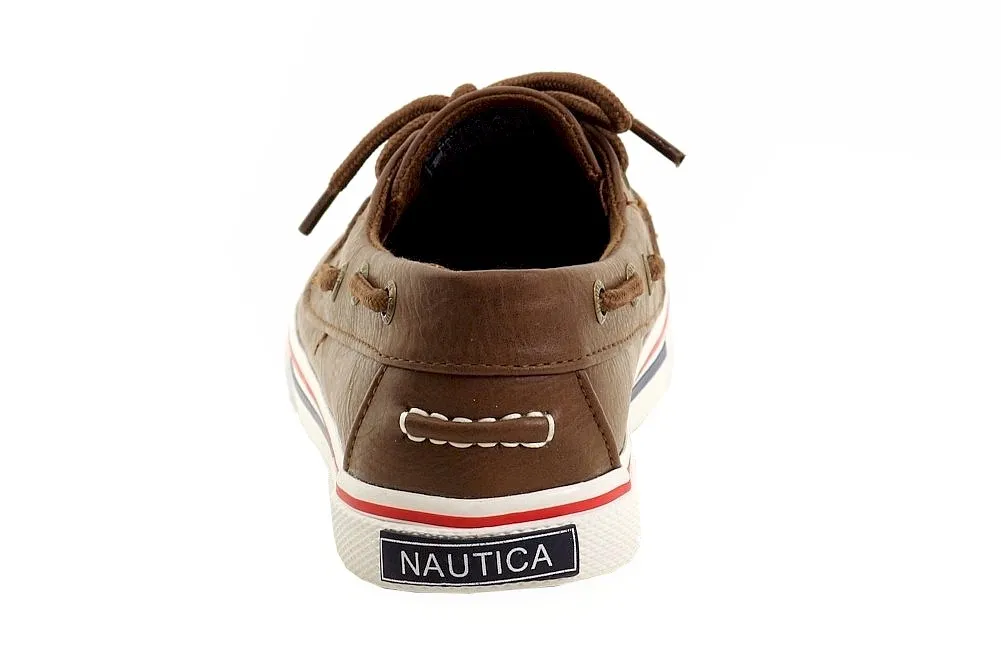 Nautica Boy's Galley Fashion Moc Toe Lace Up Boat Shoes (Youth Sizes 13-6)