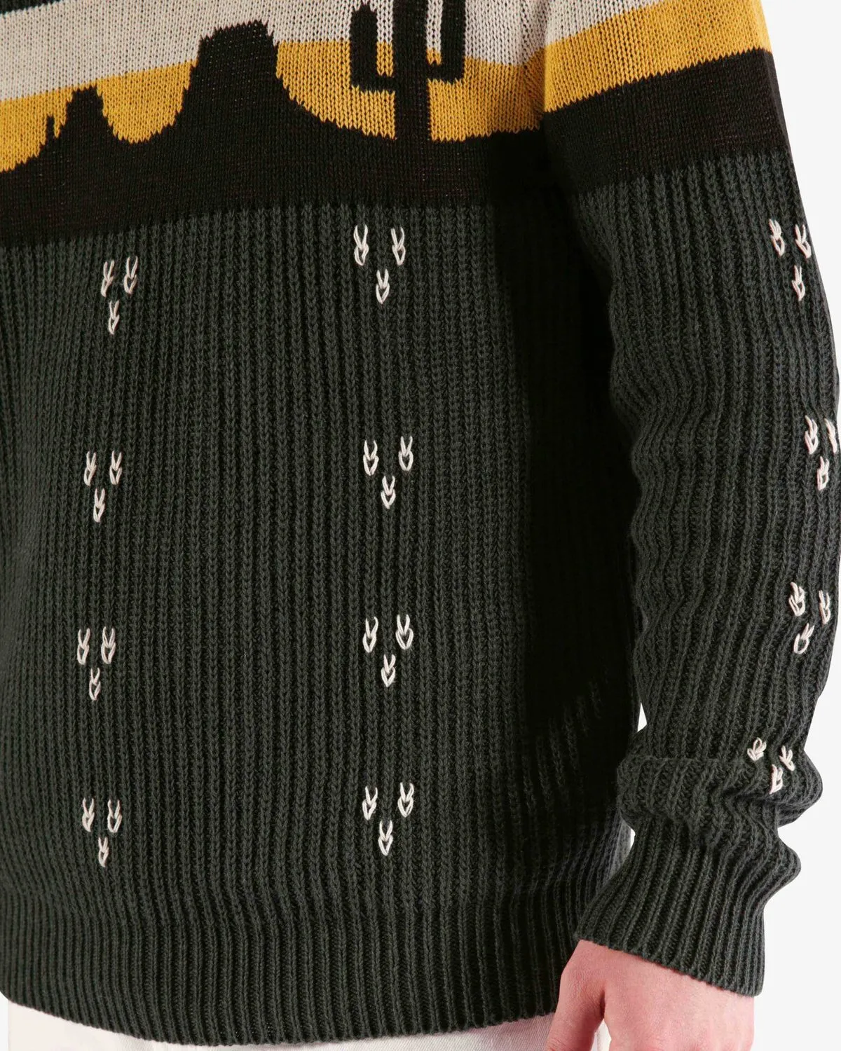 Green Navajo Knit Sweater