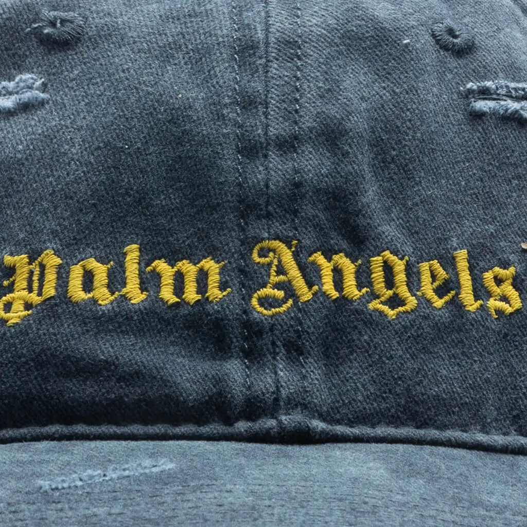 Navy Blue Distressed Logo Cap