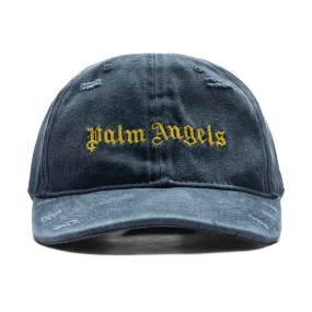 Navy Blue Distressed Logo Cap