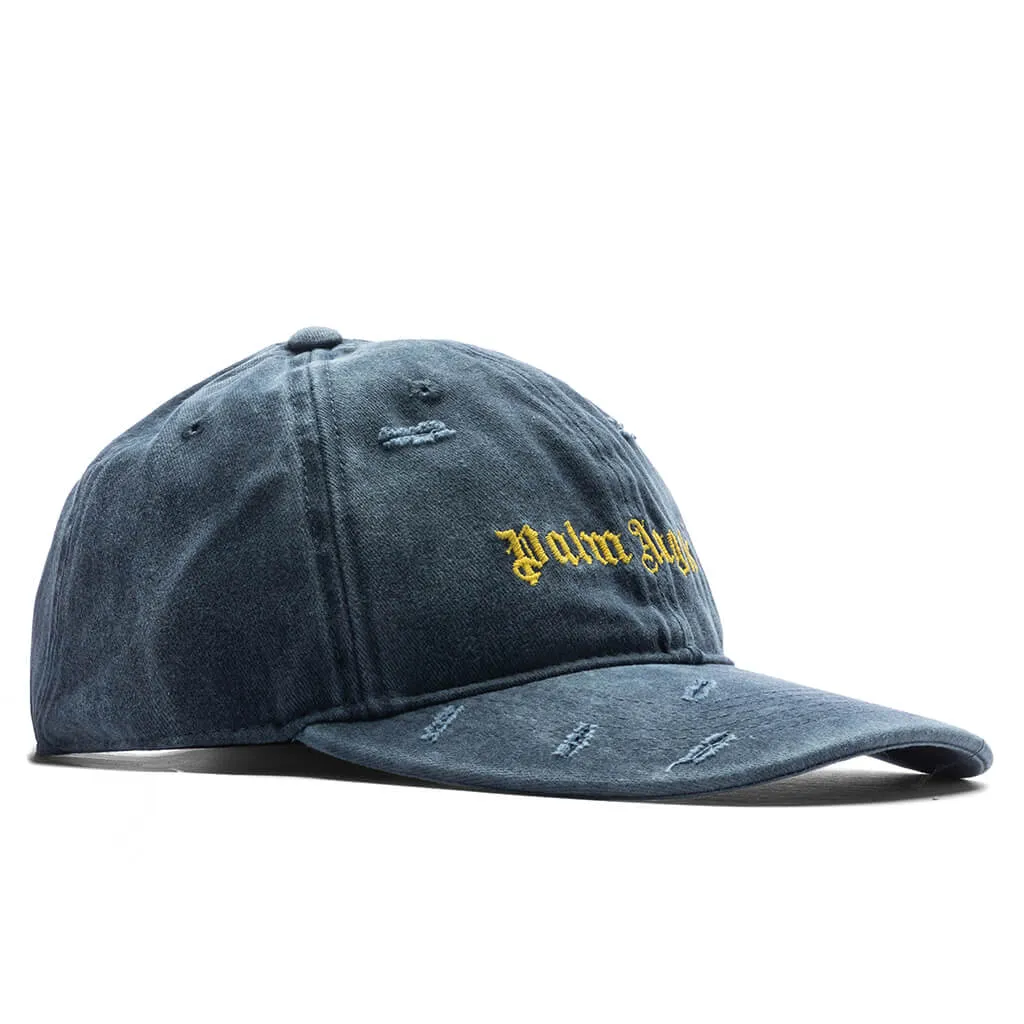 Navy Blue Distressed Logo Cap