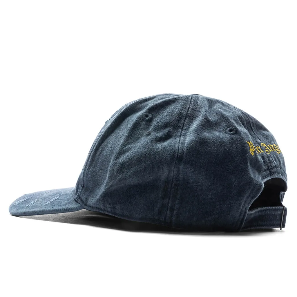 Navy Blue Distressed Logo Cap