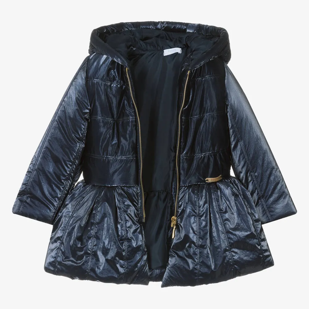 Navy Blue Puffer Coat for Girls