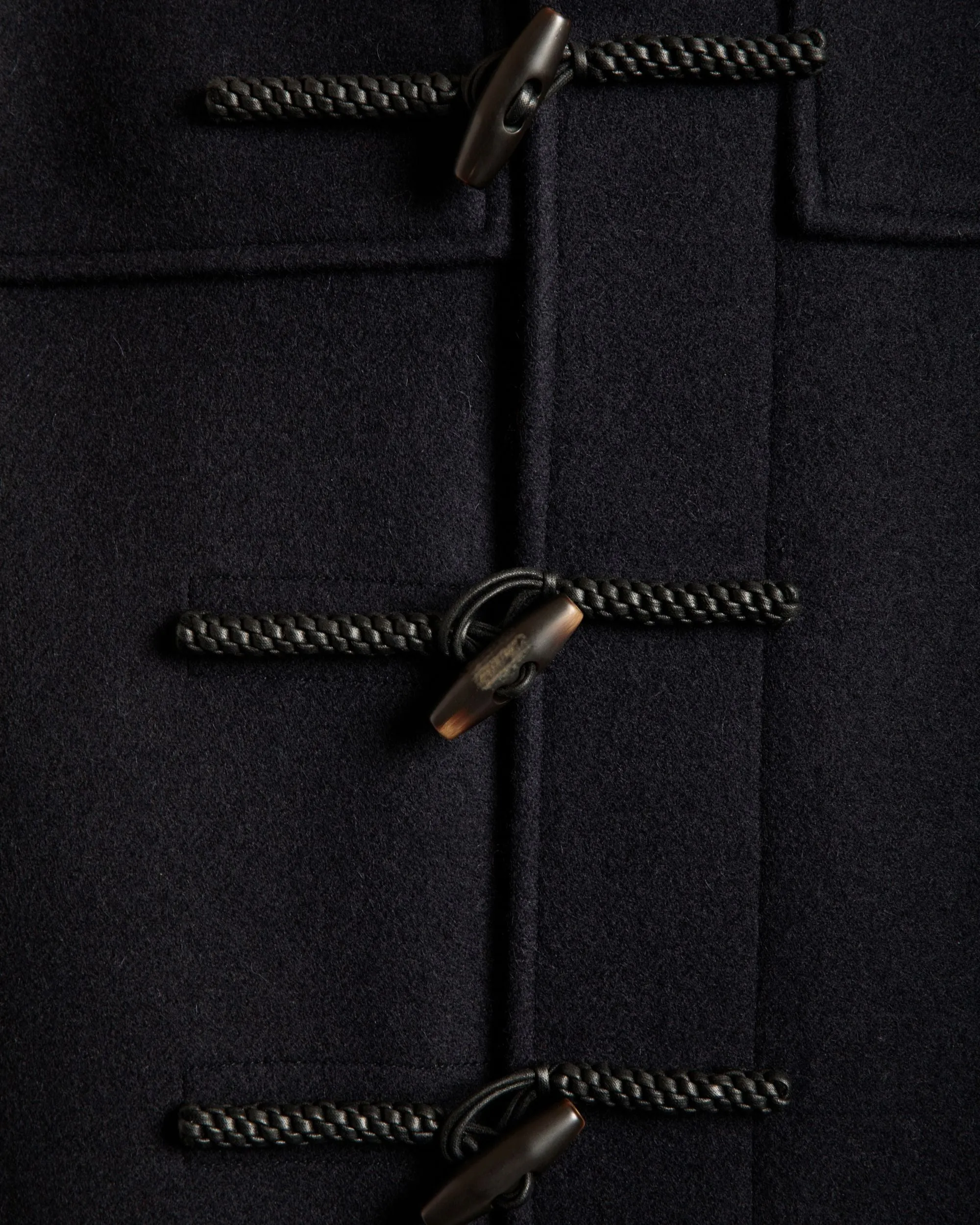 Navy Blue Wool Duffel Coat