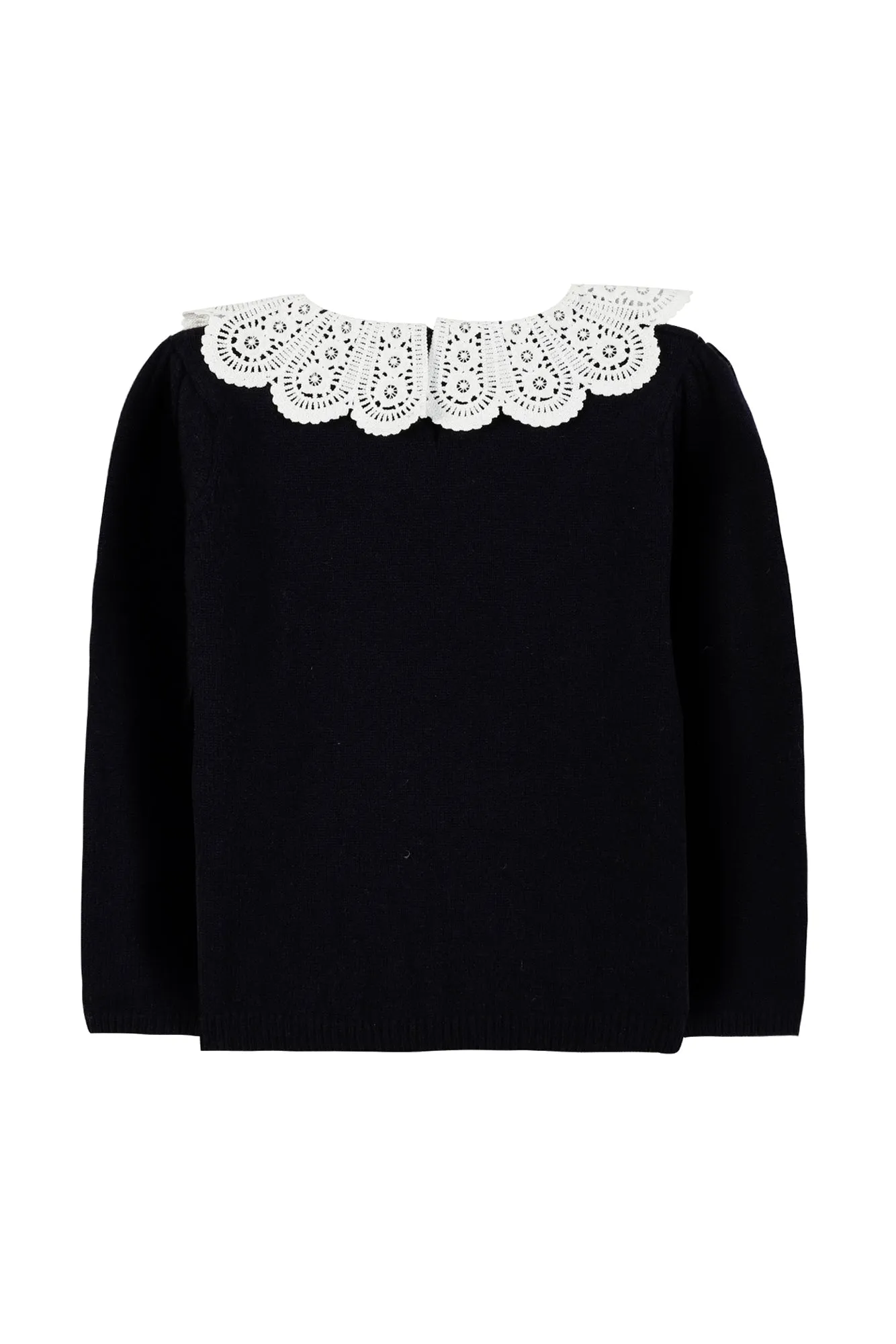 Navy Collar Race Sweater