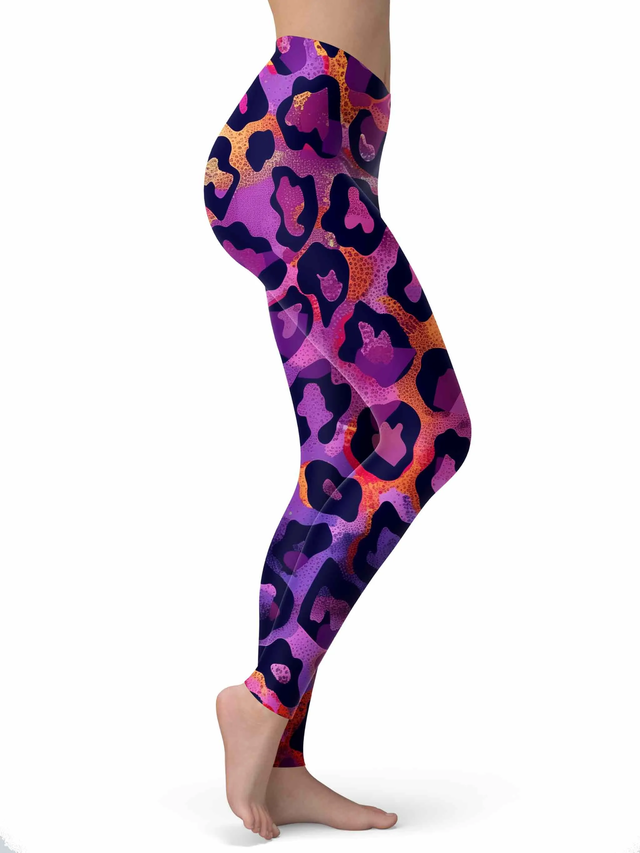 Fluorescent Leopard Print Leggings