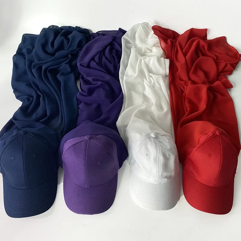 Fashionable Hijab Baseball Cap for Muslim Women