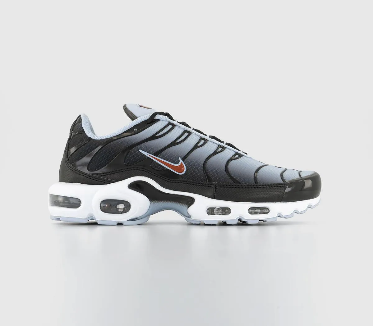 Nike Air Max Plus Black Rugged Orange Blue Tint Iron Grey Shoes