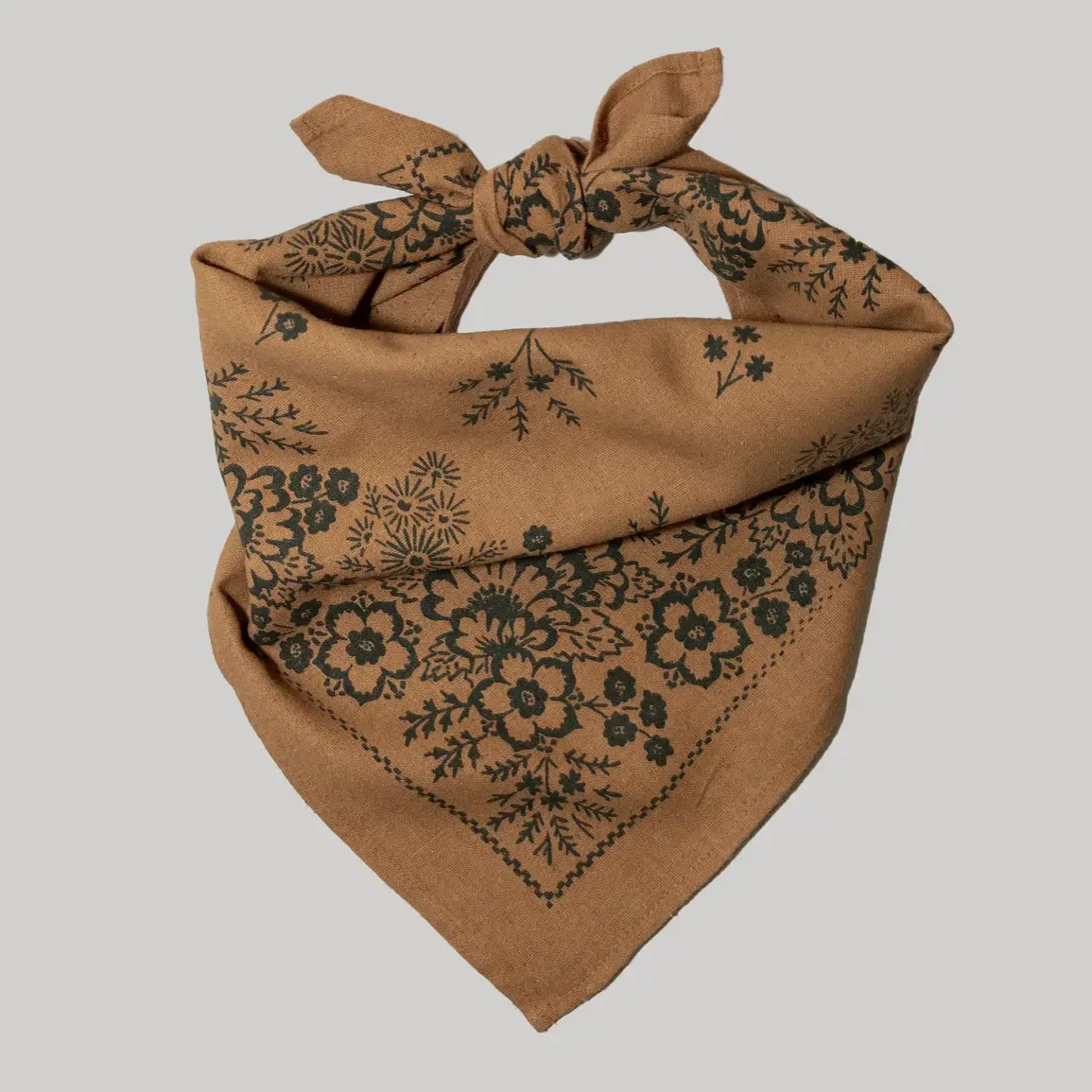 Ochre Field Silk Bandana made with Natural Dye