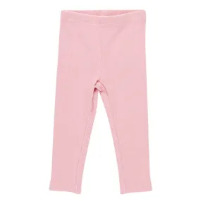 Organic Rib Leggings | Pink Chicken Girls | Apricot