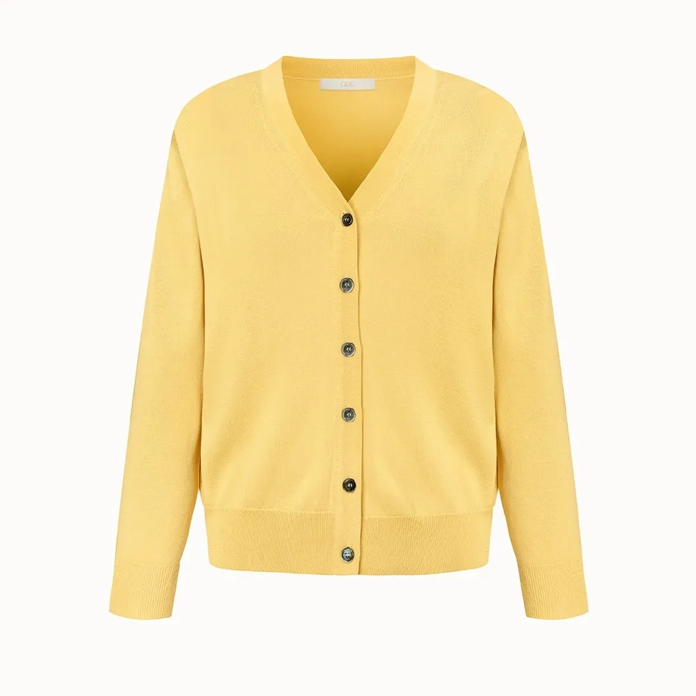 ORR Casual Style Cardigans - Nylon Long Sleeves Plain Office Look