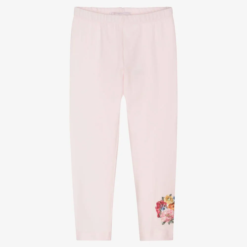 Pink Girl's Cotton Leggings