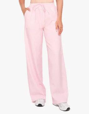 Pink Striped Wide Leg Pants