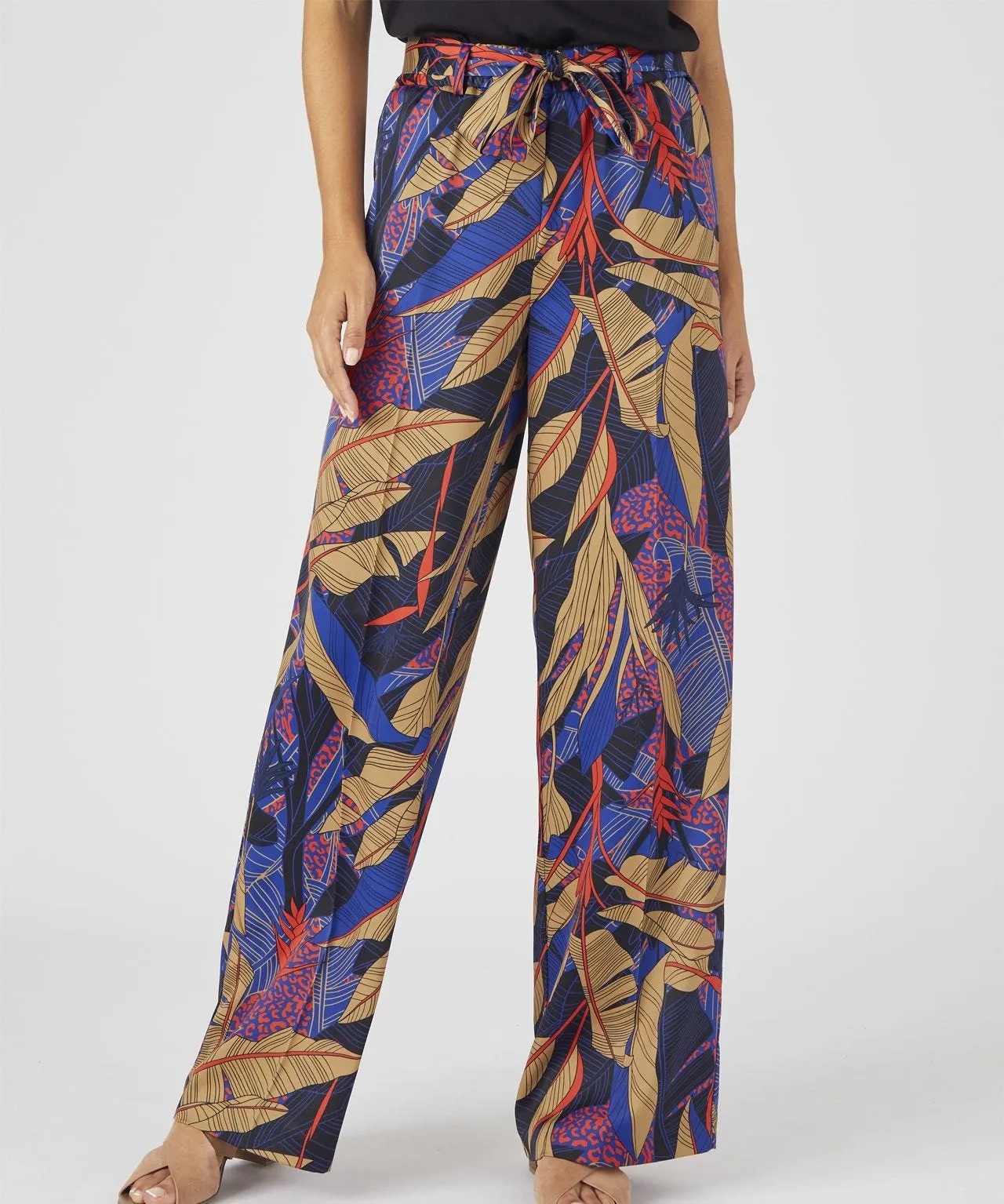 Wide-leg Printed Pants