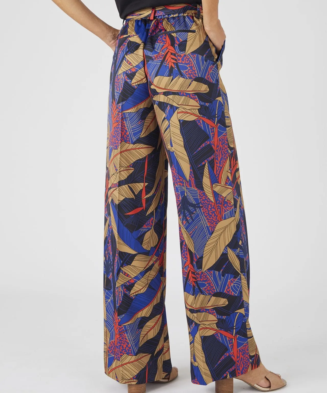 Wide-leg Printed Pants