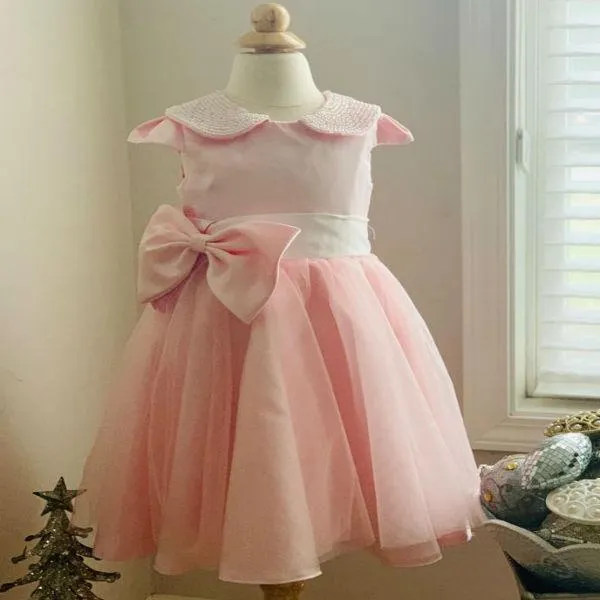 Priority Shipping Mini Princess Pearl And Blush Rose Dress