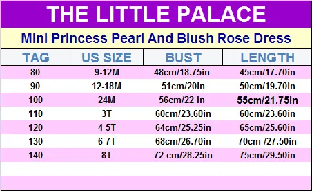 Priority Shipping Mini Princess Pearl And Blush Rose Dress