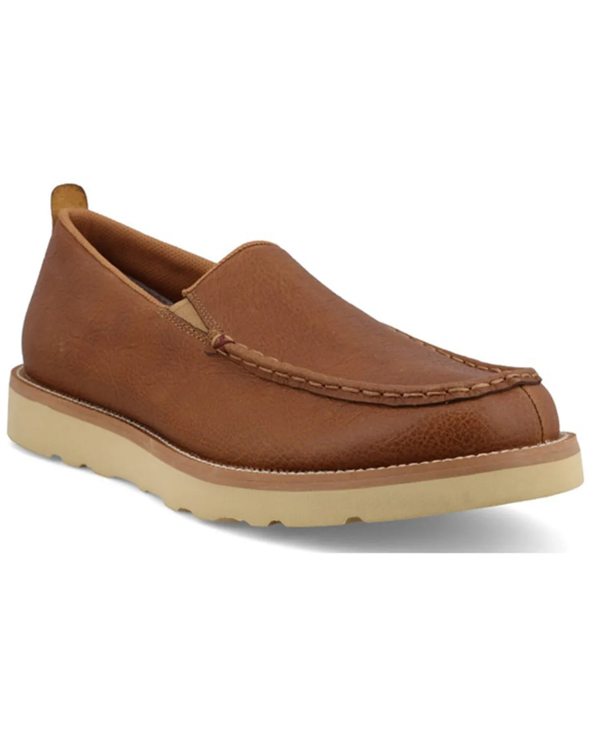 Twisted X Men Wedge Sole Slip-On Casual Driving Shoes Moc Toe