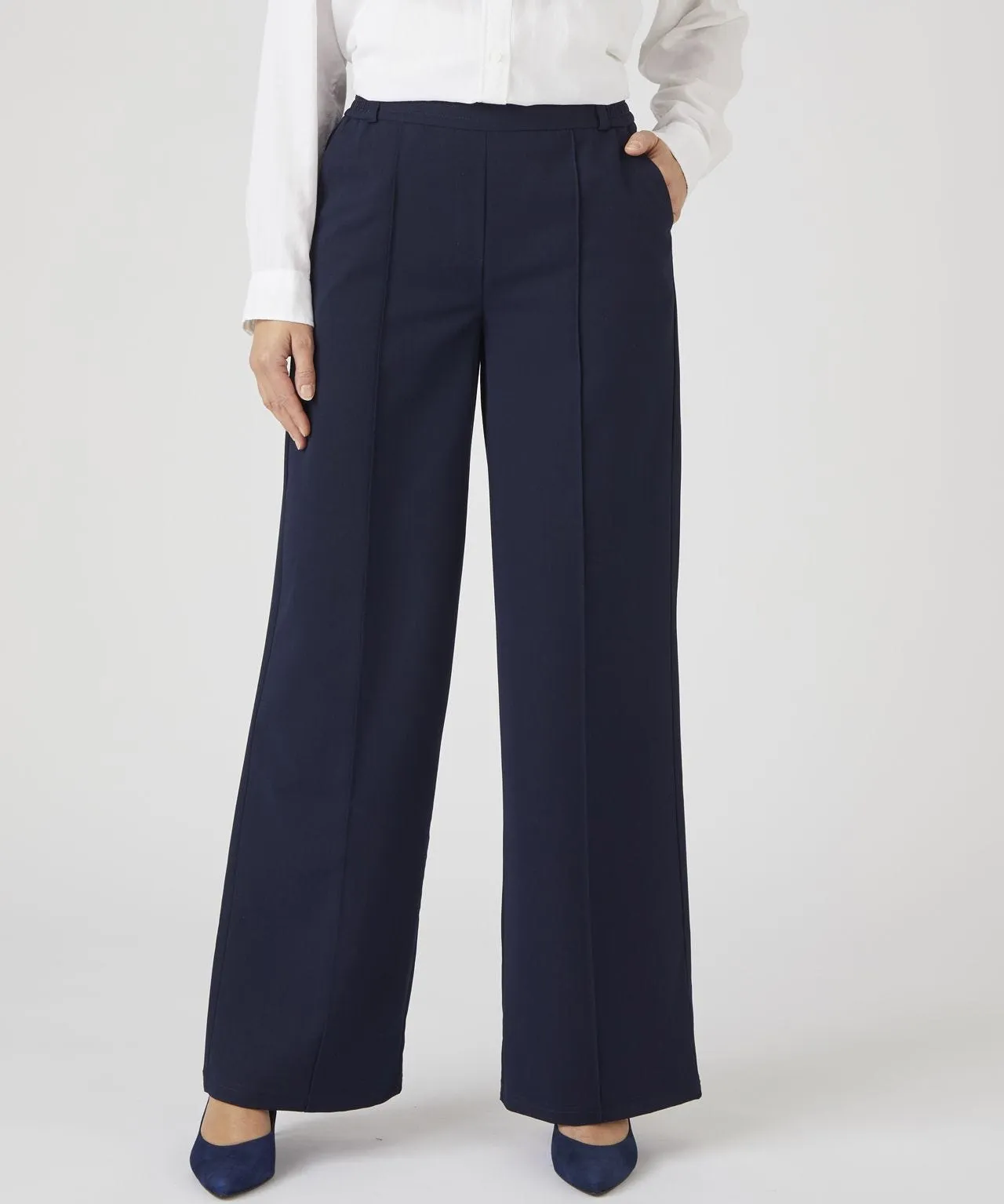 Wide-leg Trousers Pull-on