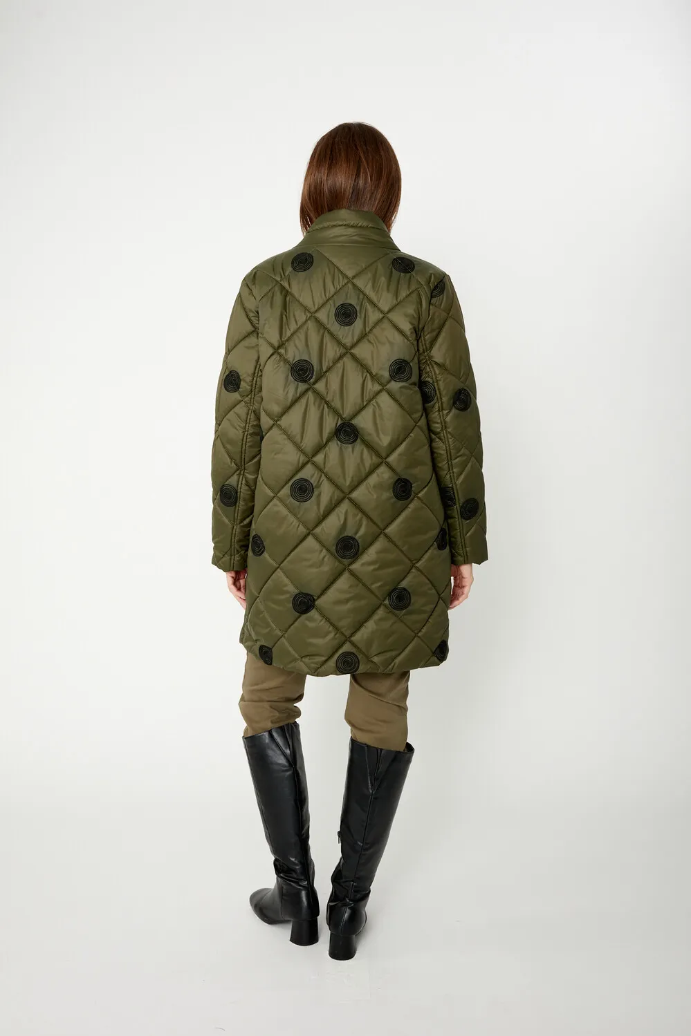 Quilted Coat 74874 - Knee-length Style