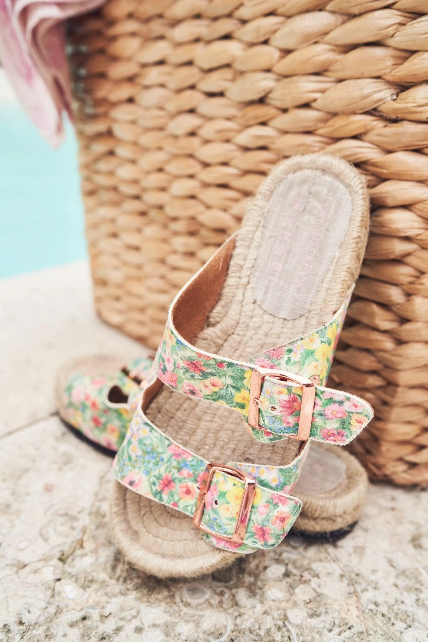 Rainbow Skies Nordic Sandals by LoveShackFancy X Manebi