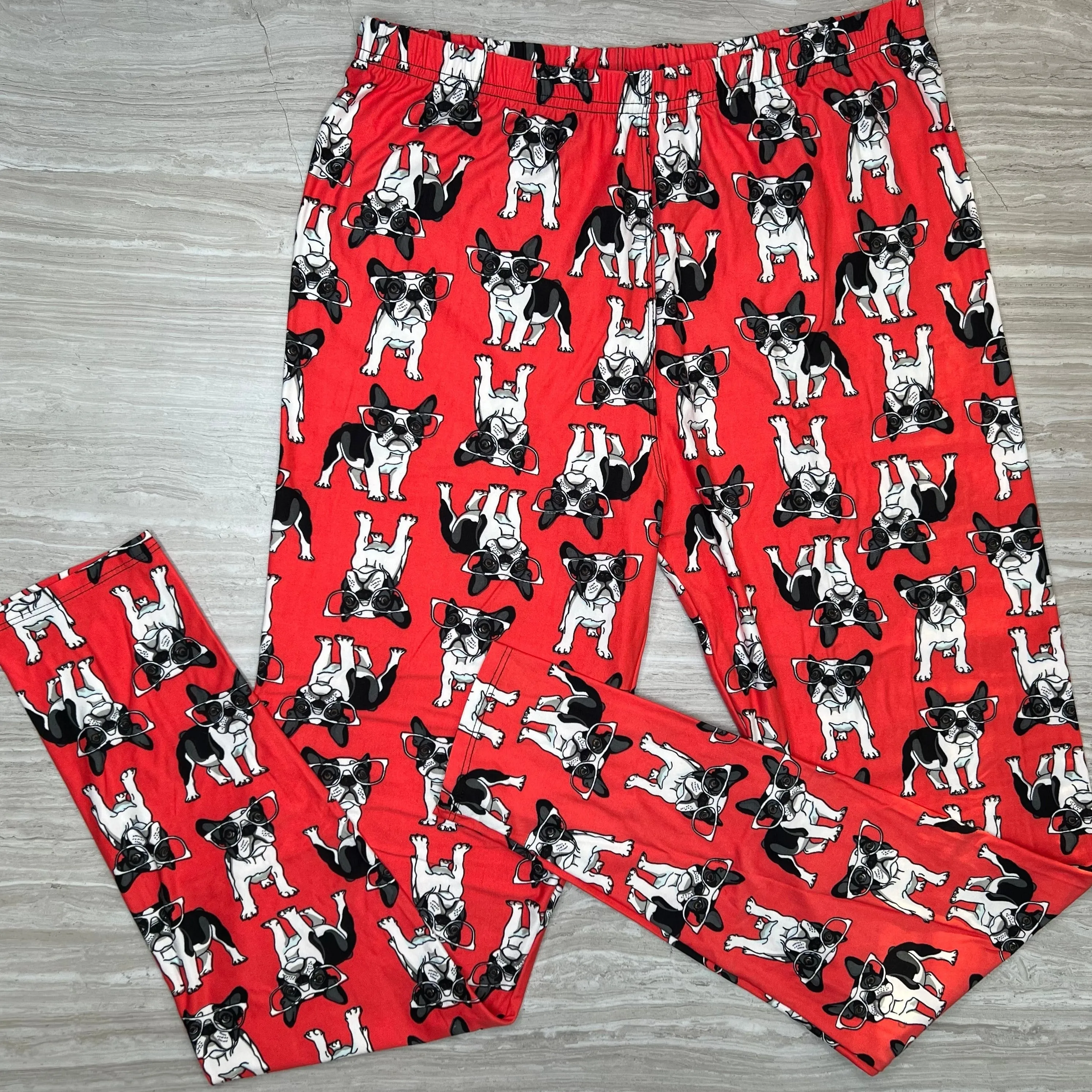 Red Dog Glasses Leggings