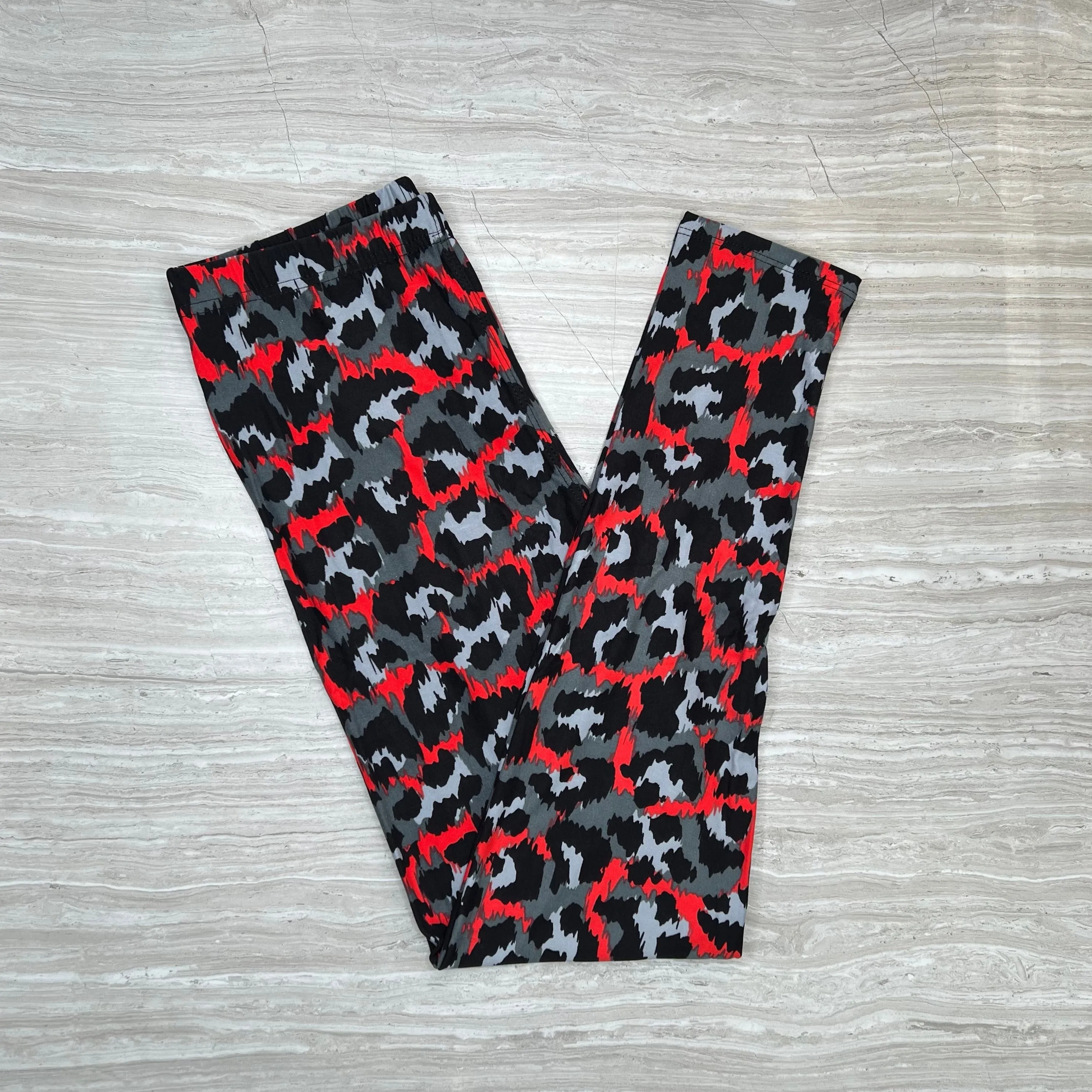 Red Leopard Pattern Leggings