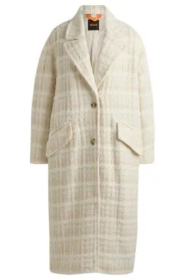 Relaxed-fit single-breasted tweed coat