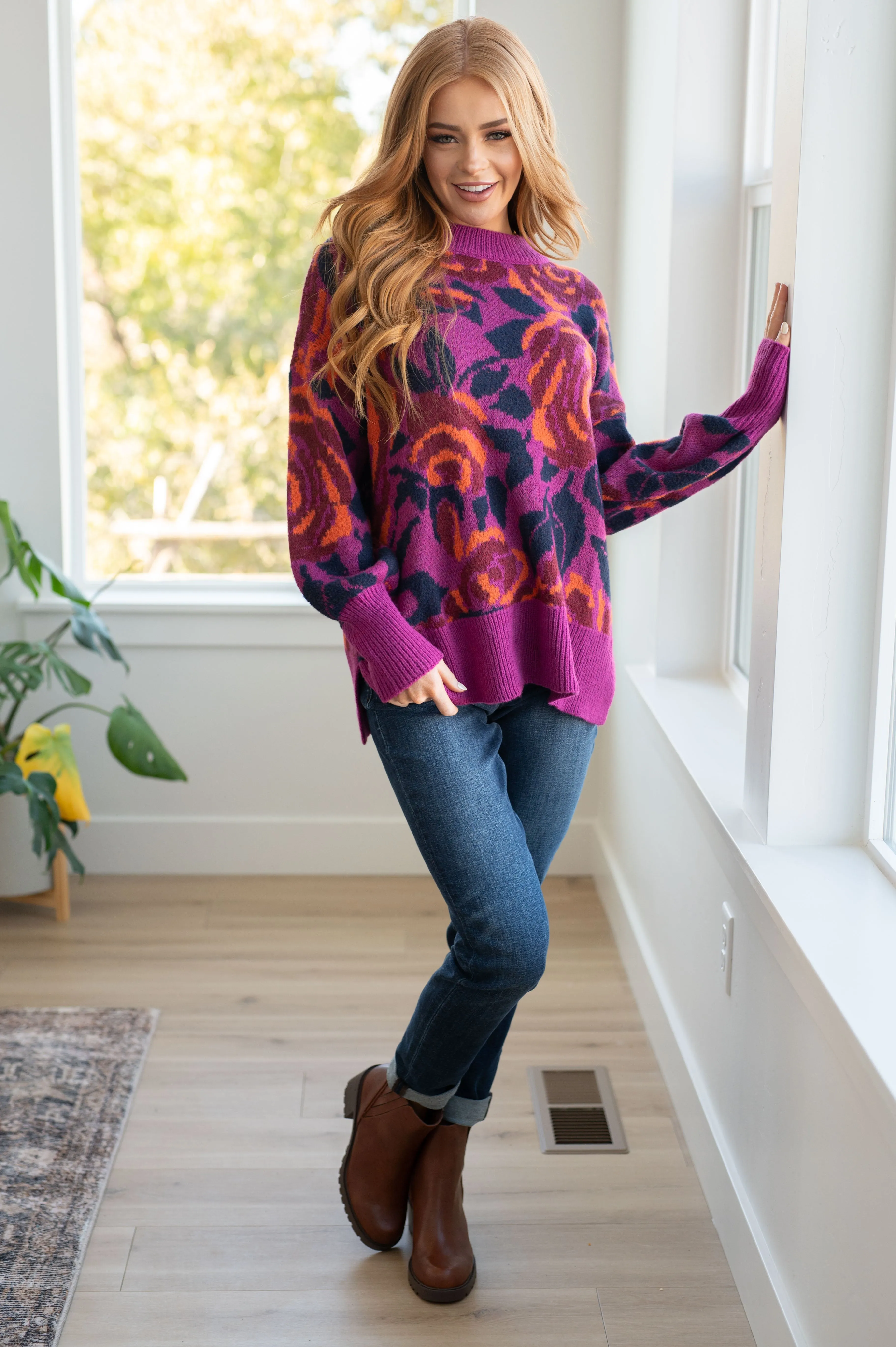 Floral Women's Sweater - Rosie Posey