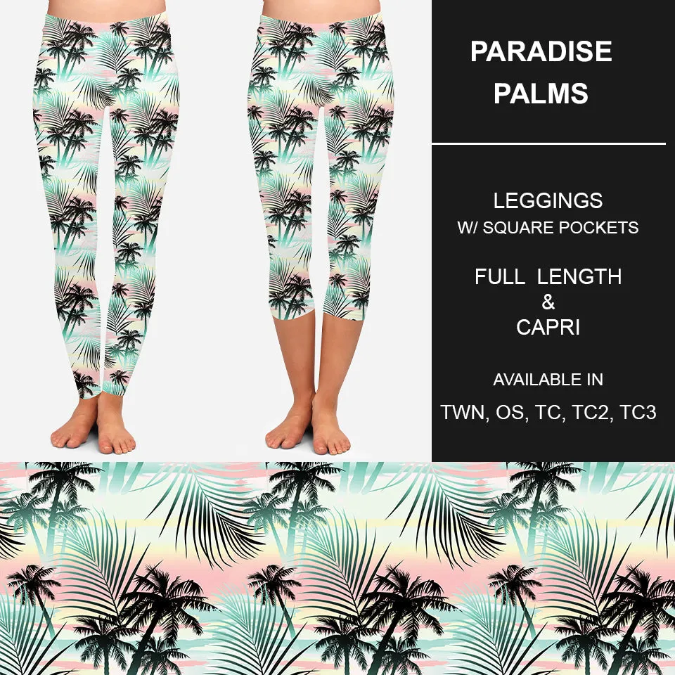 Paradise Palms Leggings with Pockets