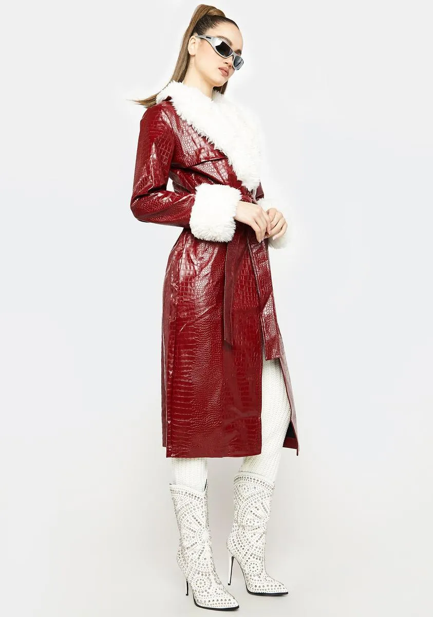 Ruby Crocodile Coat: Prettiest Rock Star Style