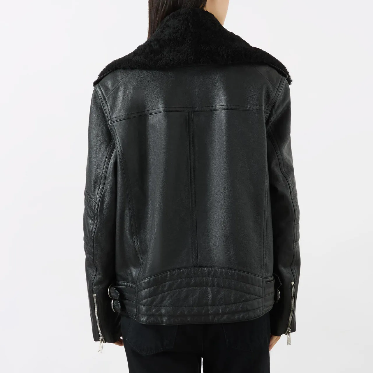 SAINT LAURENT Noir Biker Leather Jacket