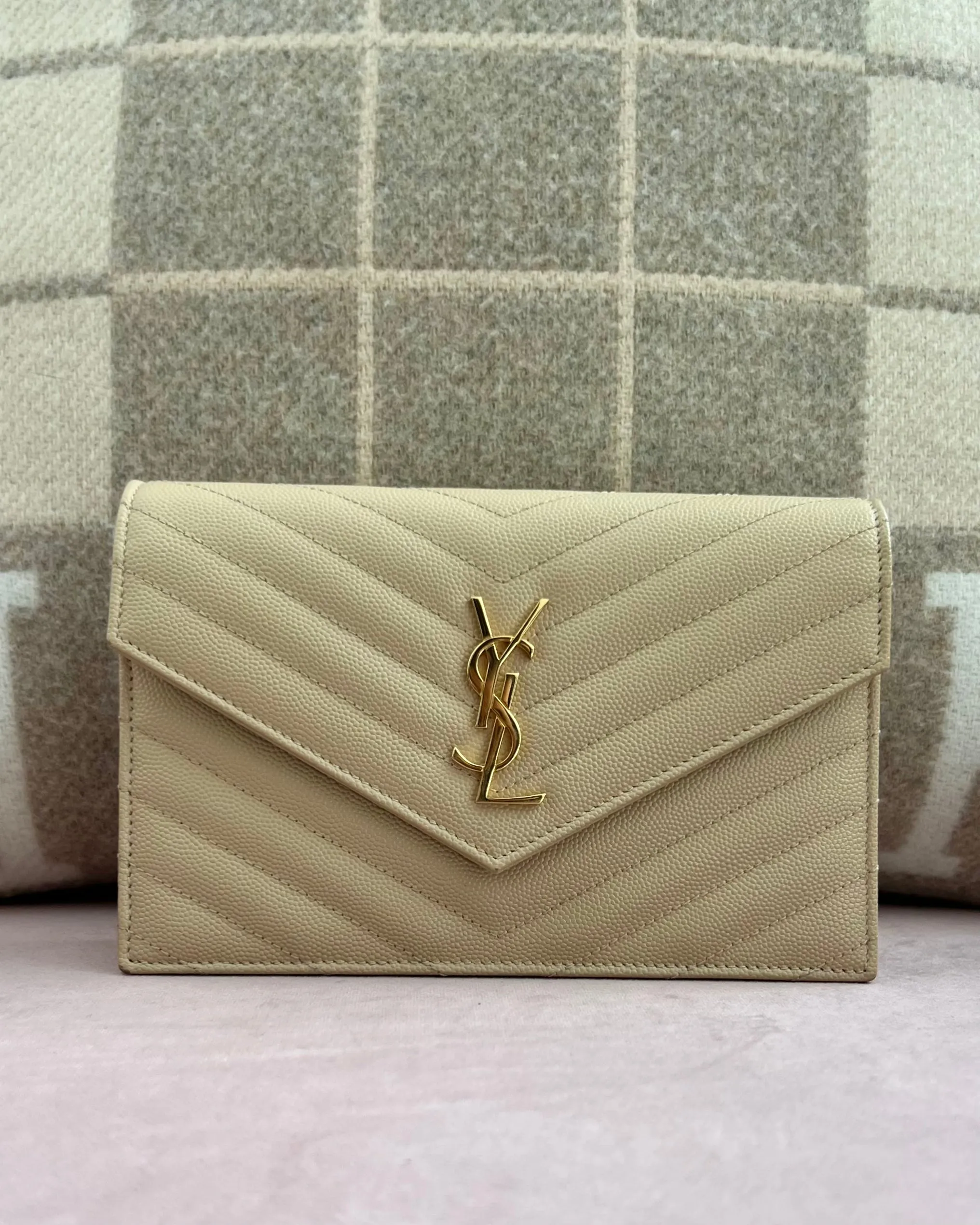 Saint Laurent Cassandre Envelope Wallet on Chain Bag