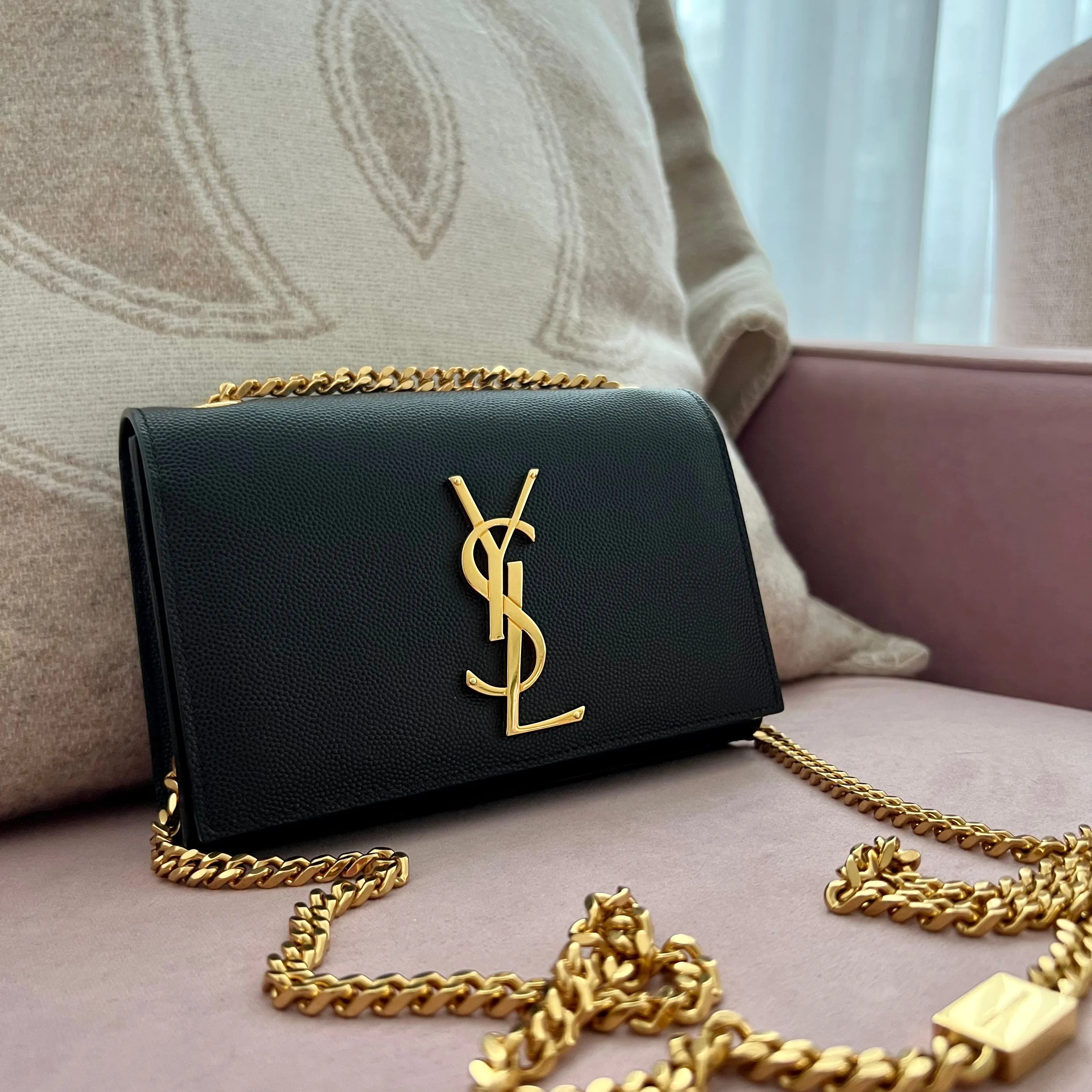 Saint Laurent Kate Bag - Black Smooth Leather Shoulder Bag