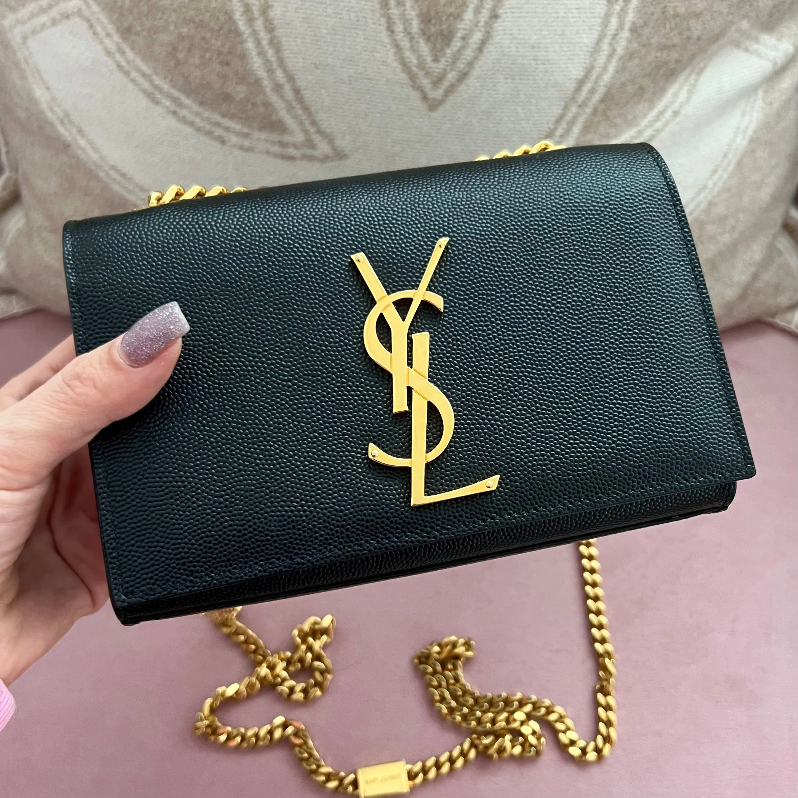 Saint Laurent Kate Bag - Black Smooth Leather Shoulder Bag