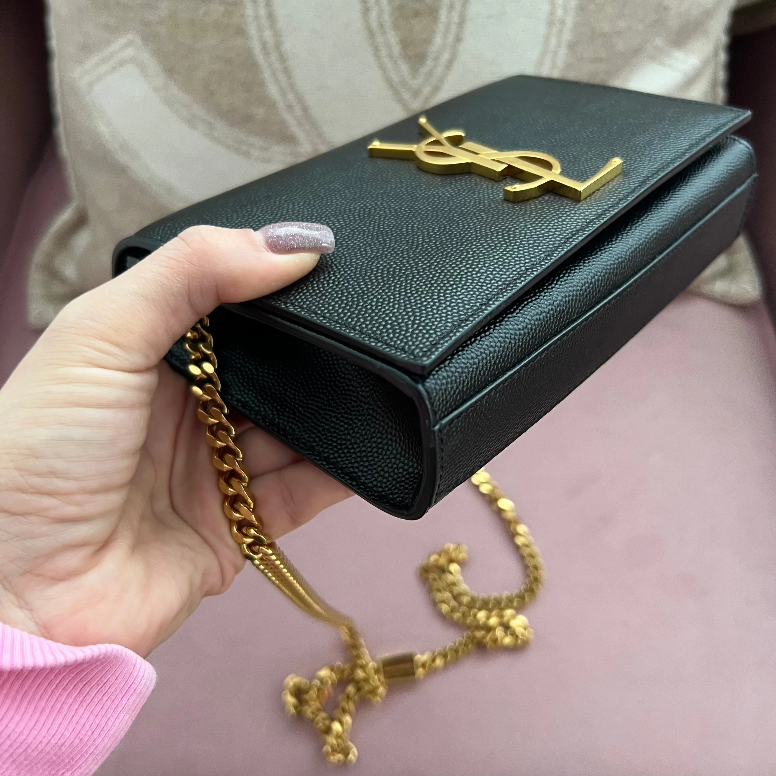 Saint Laurent Kate Bag - Black Smooth Leather Shoulder Bag