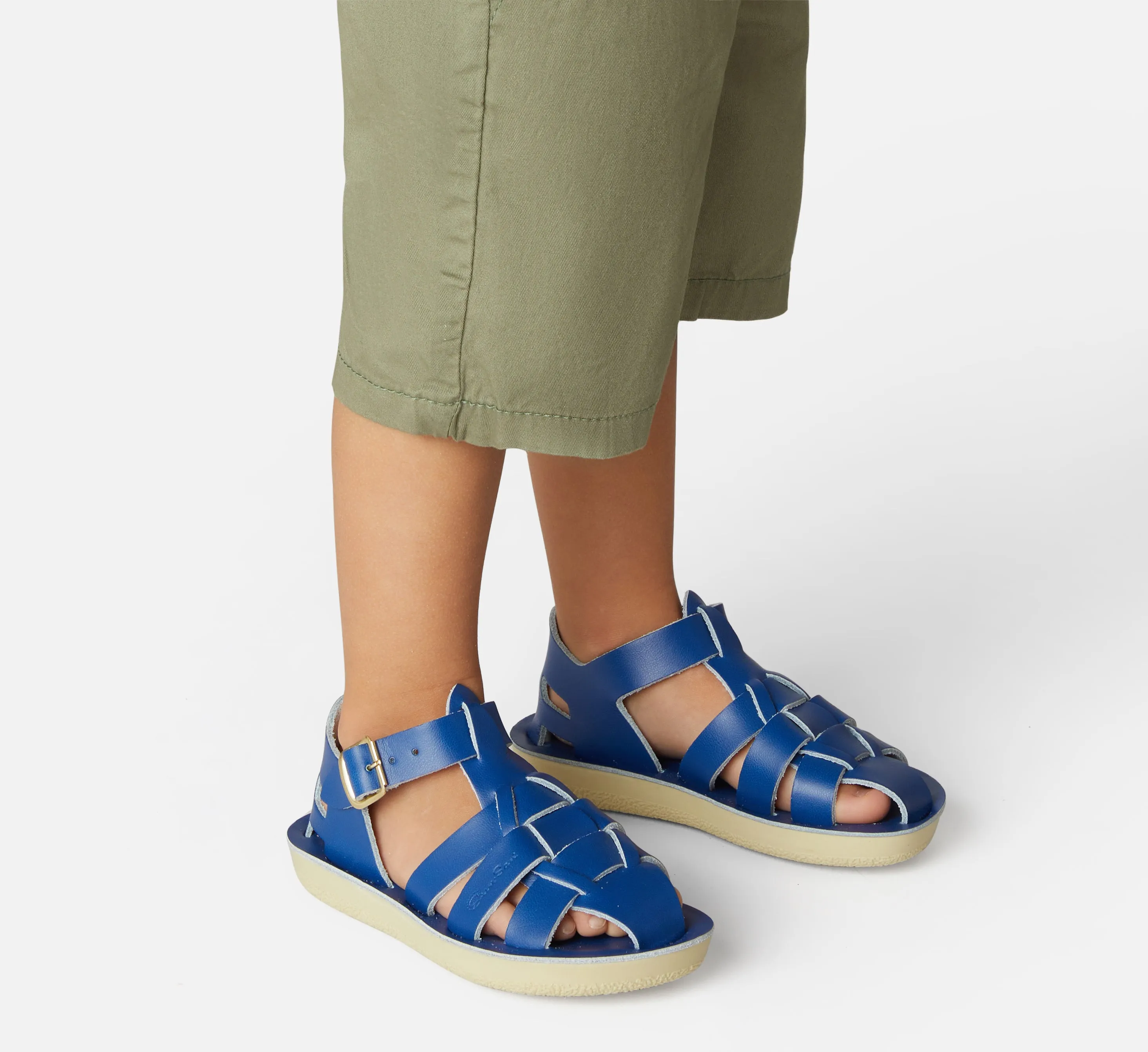 Salt-Water Sandals Kids Shark Cobalt