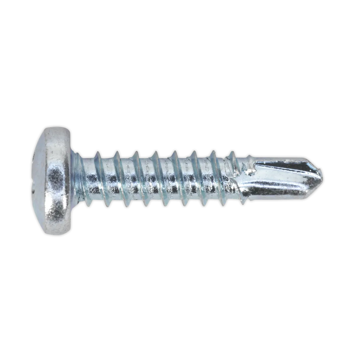 Sealey SDPH4219 Zinc Plated Self-Drilling Pan Head Phillips Screw 4.2 x 19mm - Pack of 100