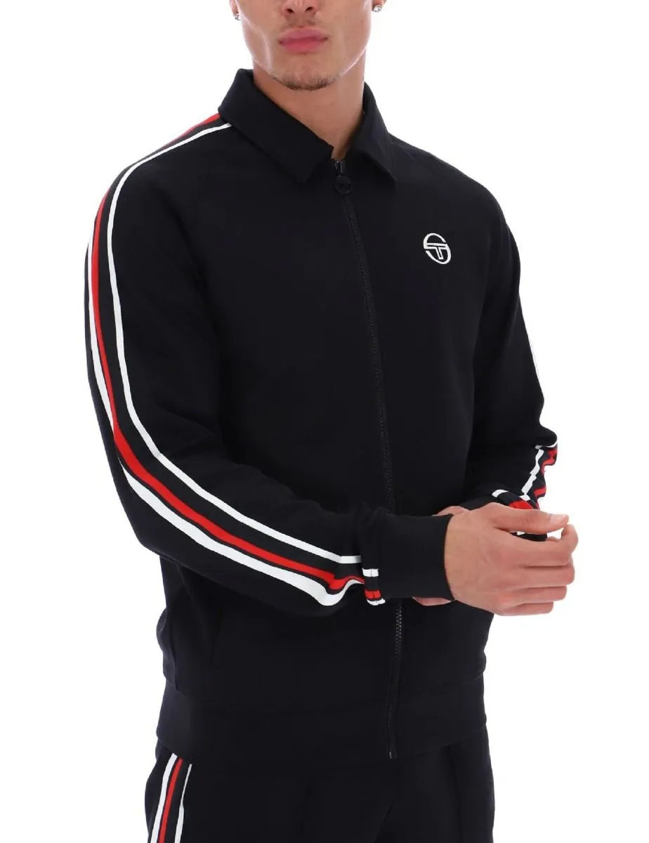 Sergio Tacchini Renshaw Black Tape Track Jacket