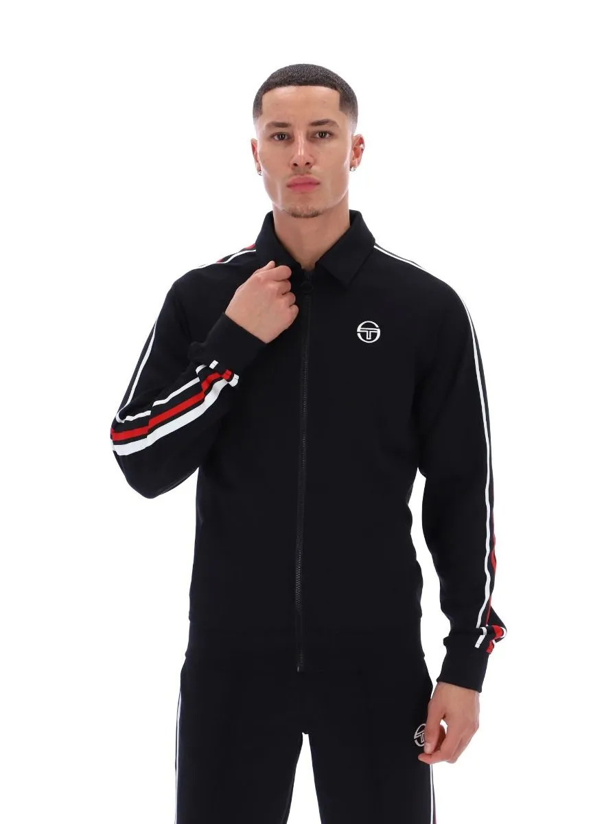 Sergio Tacchini Renshaw Black Tape Track Jacket