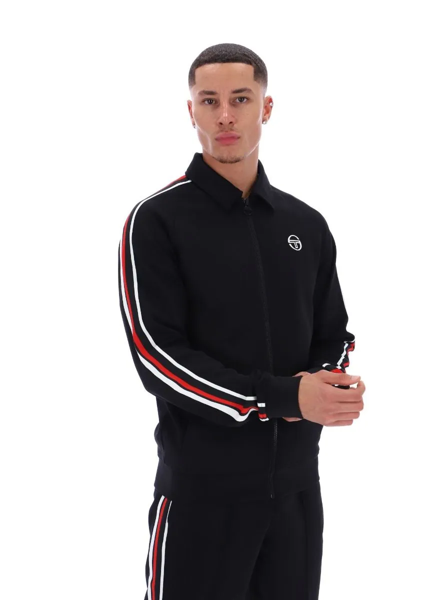 Sergio Tacchini Renshaw Black Tape Track Jacket