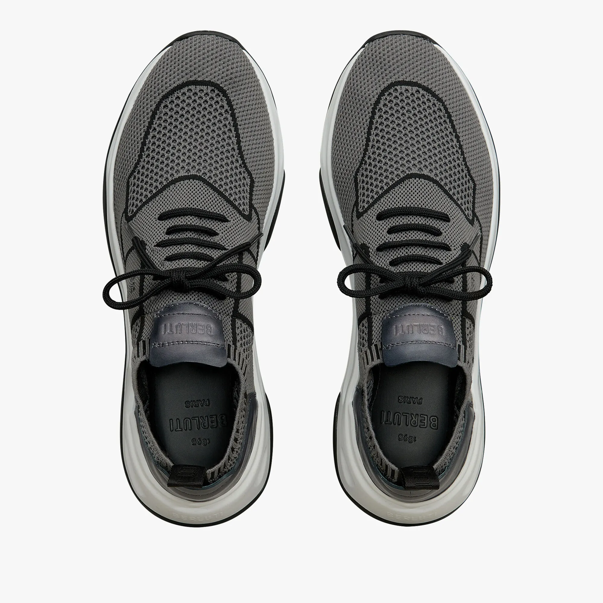 Shadow Knit And Leather Athletic Shoes