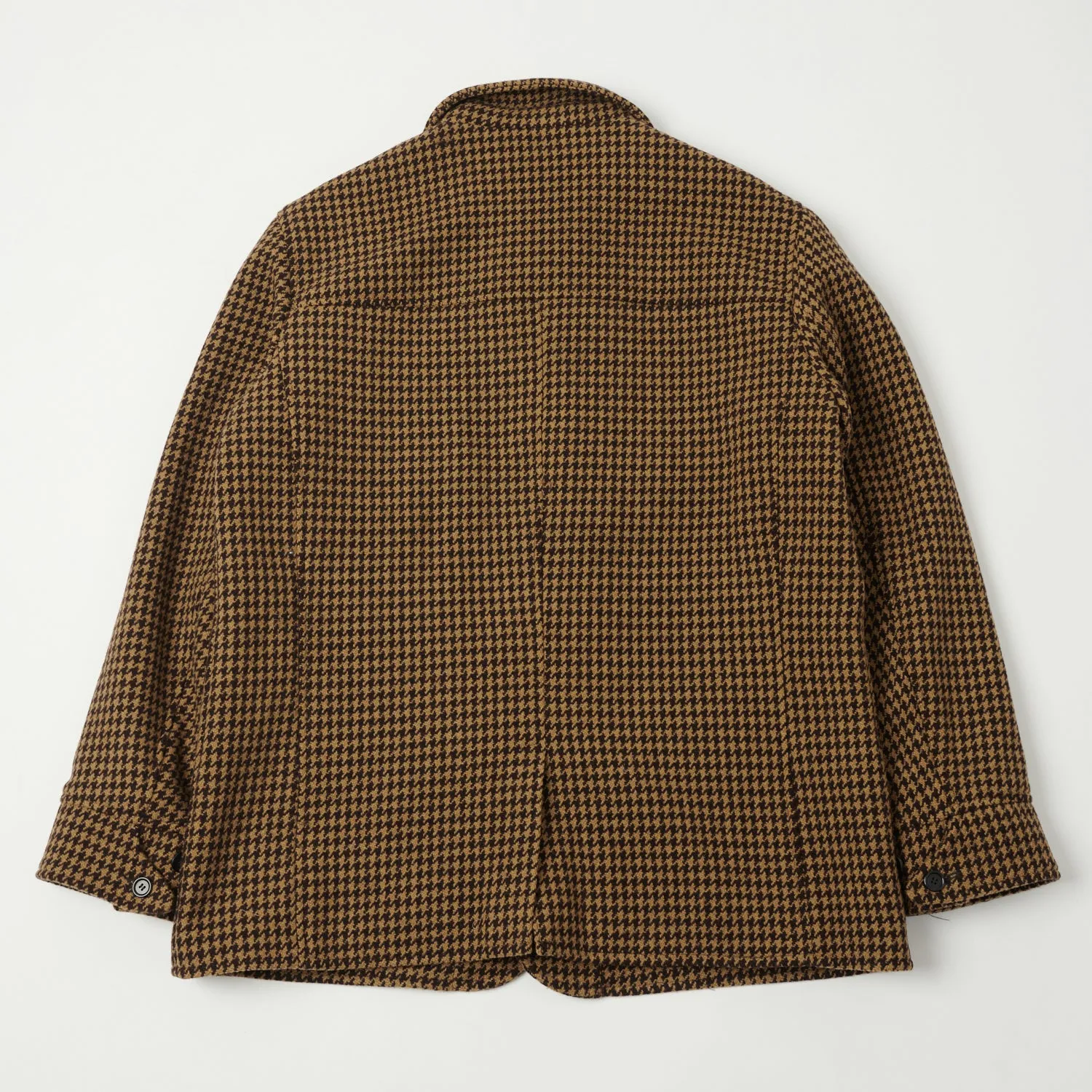 Shangri-La Heritage Enzo Wool Car Coat in Gold Pied De Poule.