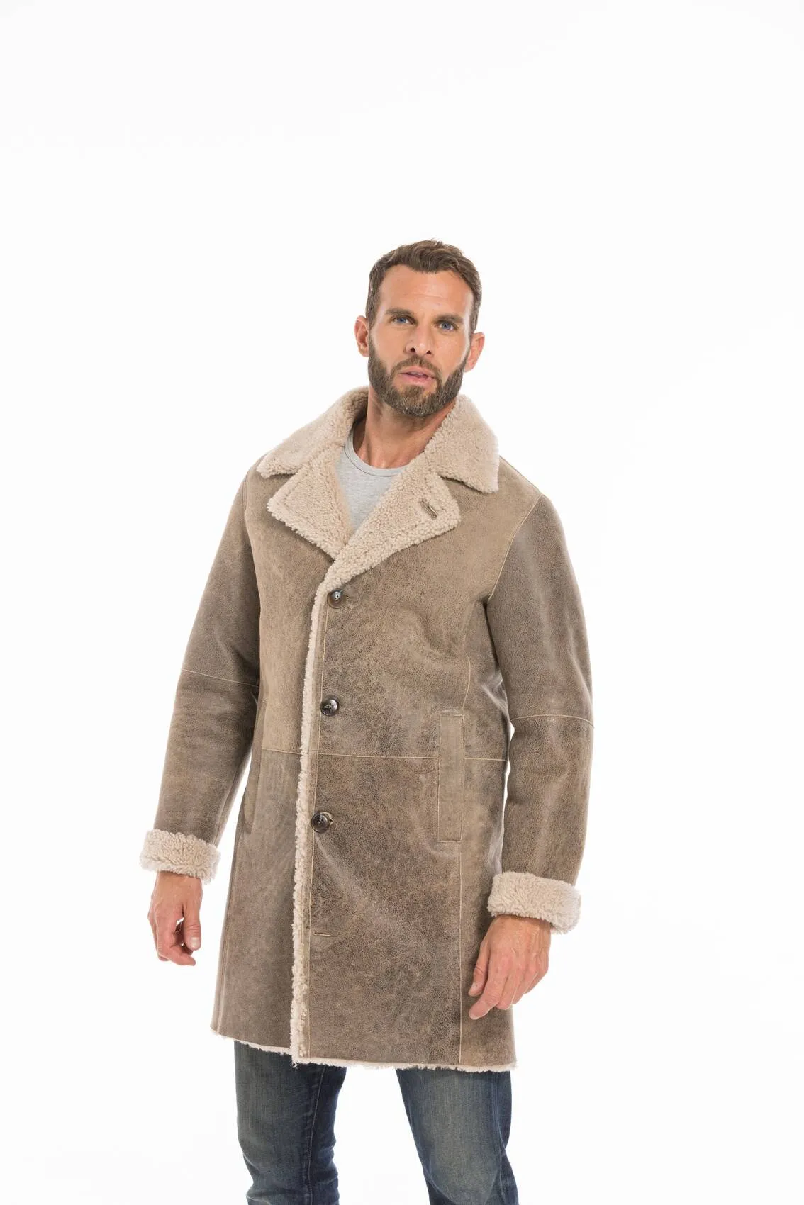 Sheepskin coat for men - Desert Prince Collection